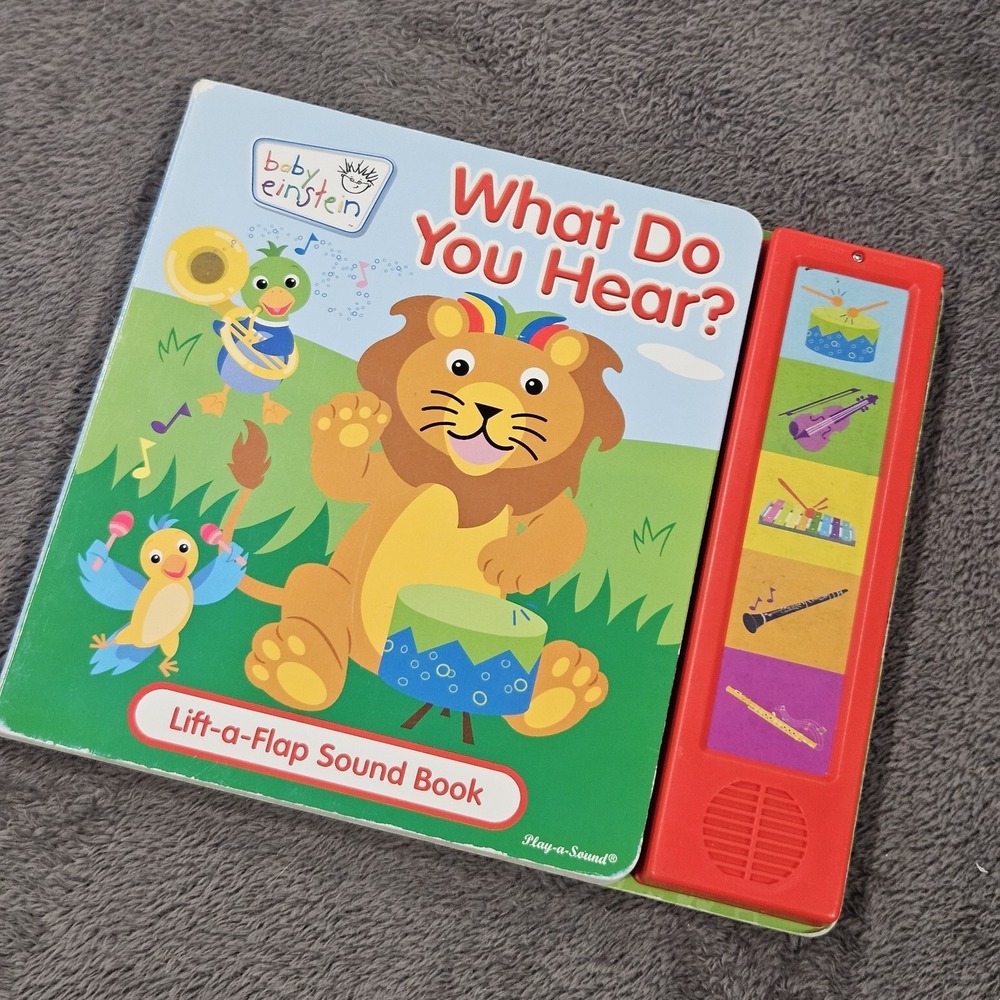 BABY EINSTEIN What Do You Hear? Lift-a-Flap‎ Sound Book: Hardcover: READ
